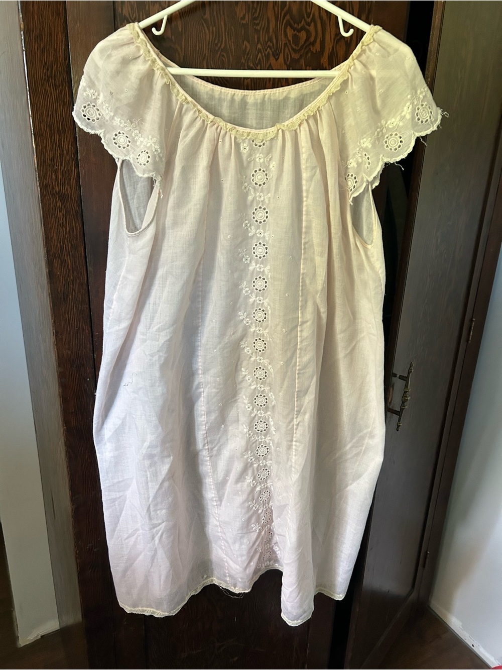 Vintage Women’s Eyelet Cotton Nightgown